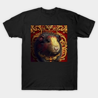 Dark Fantasy Guinea Pig Portrait T-Shirt